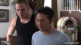 horny gays kissing and fucking with big cocks