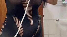 I recorded the cuckold's girlfriend getting intense anal fucked by my friend in the bathroom with orgasm!