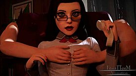 Elizabeth from Bioshock Takes Stranger's Cum in Mouth with Raw Intensity