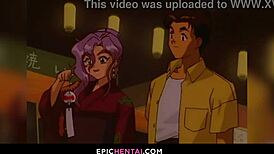 mahoko loses virginity in wet hentai pussy licking scene