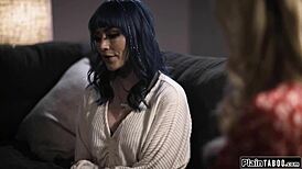 does busty cheating tenant lick milf landlord?