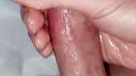 Messy Edging Session Leaves Twink Cock Throbbing with Vocal Cumshot