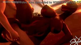 sultry salazzle in a fantasy hmv pmv scene