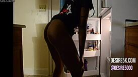 Fucked in a refrigerator doggystyle the first time real black woman sex
