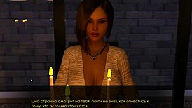 in summer with mia 2 part 12, the wife masturbates while giving a handjob to a big cock