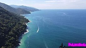 Hot Milf Bent Over for Outdoor Russian Doggy