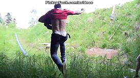 wanna join this busty hottie for wild outdoor banging?