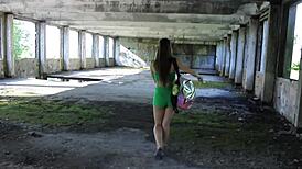 In a reality show, participants engage in naked outdoor sports with hairy bodies.