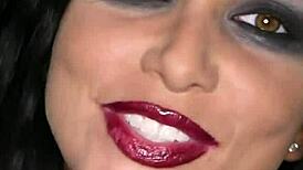 chained brunette roughed up by derrick pierce