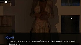 in summer with mia 2 part 12, the wife masturbates while giving a handjob to a big cock