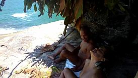 Paty Bumbum and Alex Lima get naked on Fernando de Noronha island with monster cocks 😈