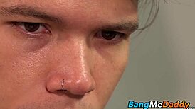 Older guy sucks his boyfriend's big cock then barebacks