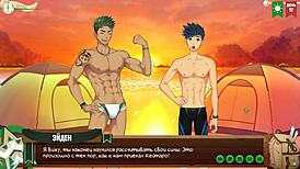 Episode 19 of Game Friends Camp: Night Swimming with Russian Voice Acting