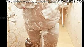 bengali wife taking bath