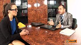 uhh banging the french secretary in heels, so hot riding that cock, my bad