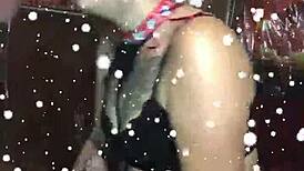 Pretty submissive girl gags on big cock in homemade face fucking