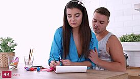 Brunette Teen Feels Creampie Passion