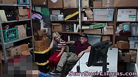 Blonde Teen Thief Caught Riding Burglar Hardcore