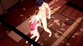 Yae Miko and Zhongli Hard Sex Blowjob Handjob Ball Licking Fuck Creampie Uncensored 3D Hentai