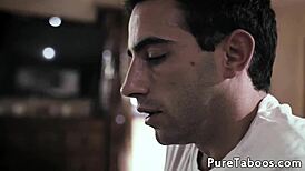 Stepsister fiercely breaks in her geeky stepbrother.