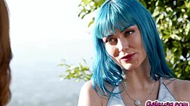 Two Hot Women With Big Tits Eating Pussy In The Sun