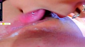 Bored Stepsisters Lick Pussies Wildly on Webcam