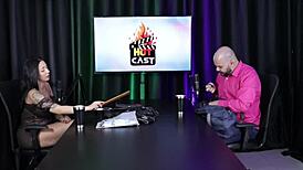 Paulo Avelar enjoys secret pleasures with sheer red lingerie models