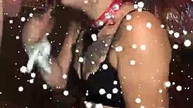 Pretty submissive girl gags on big cock in homemade face fucking