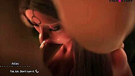 in the seven realms, atlus fucks kali and kagome in a hot threesome with blowjob and pussy licking