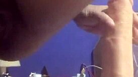 Mature milf masturbates with dildo alone