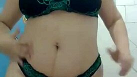 young girl showing off in bathroom part one