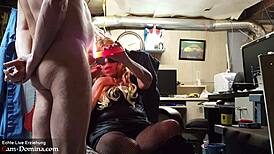 Lustsklave Wird Von Domina Abgemolken - Kerzenwachs Schl�ge Asche Auf Pimmel