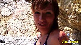 Zoe Nil's Small Tits Covered in Hot Cum Outdoors