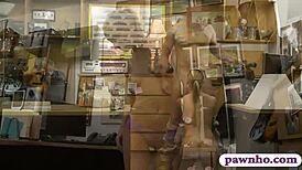 omg, this tight blonde is getting pounded by the pawn keeper 😍