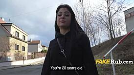 20-Year-Old Nerd with Piercings Rides Hard for Cash in Casting