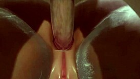 Hard Anal Pounding Close-Up with Sexy Anime Big Ass Babe