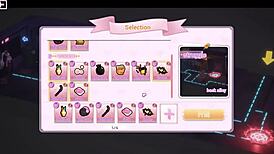 cute honey bunny in hentai game giving titjob to succubus 😍