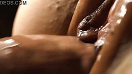 Close-Up Shaved Creampie Action