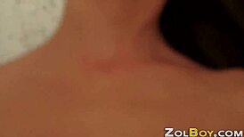 Pretty Slut Masturbates Under Golden Shower in Shower with Blowjob and Facial