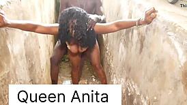 in the underground scene, a horny cripple gets his big tits squirted and clothes ripped during gay fucking