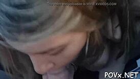 Shaved area gets intense attention from erect member.