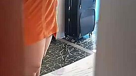 Best friend caught spying and fucked, made to exercise big ass