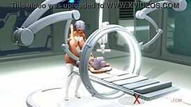 Hot Shemale Sex Cyborg Plays With Beautiful Blonde In Surgery Room