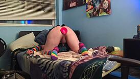 i'm a submissive puppy practicing with my monster bad dragon toy, feeling so gay and excited