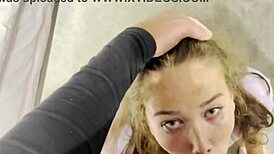 Alexa blowjob with rough slapping and spitting