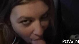 Shaved area gets intense attention from erect member.