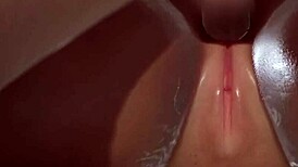 Hard Anal Pounding Close-Up with Sexy Anime Big Ass Babe