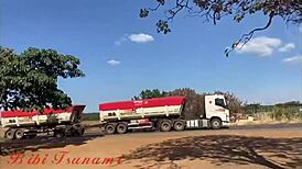 Bibi Tsunami Topless on Roadside!