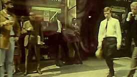 Vintage Interracial Sex Scene with Hairy Antique Vibes in Retro Style