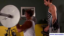 Gym Buddy Spots Jock's Cock Ready for Intense Sucking